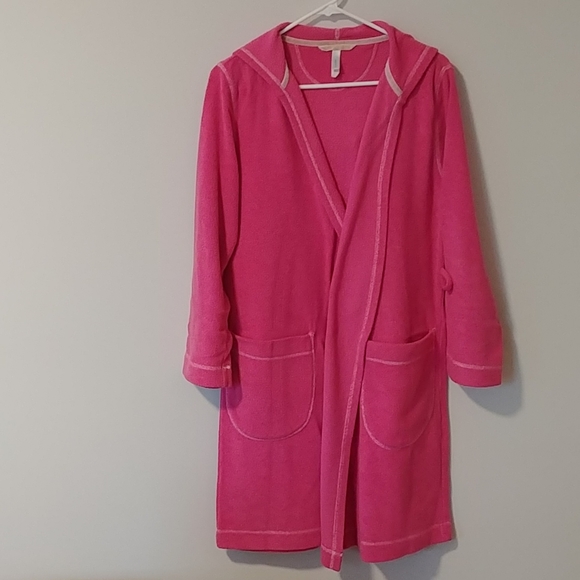 GAP Intimates & Sleepwear Gap Body Hot Pink Terry Bathrobe Poshmark
